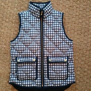 Blue & White Gingham Vest